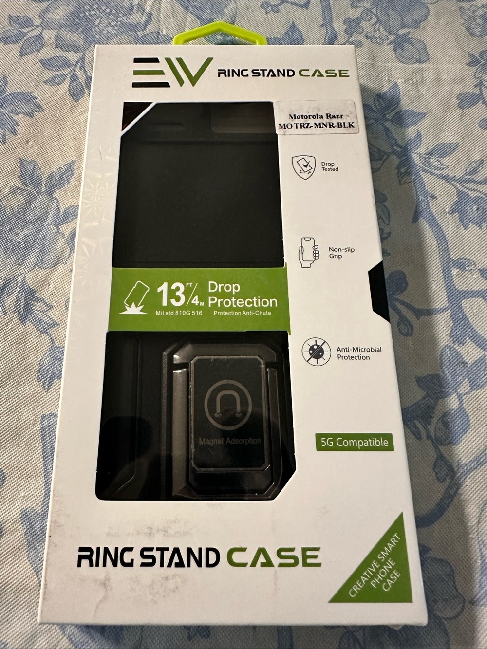 Ring Stand Case with Magnetic Ring for Motorola Razr - Black